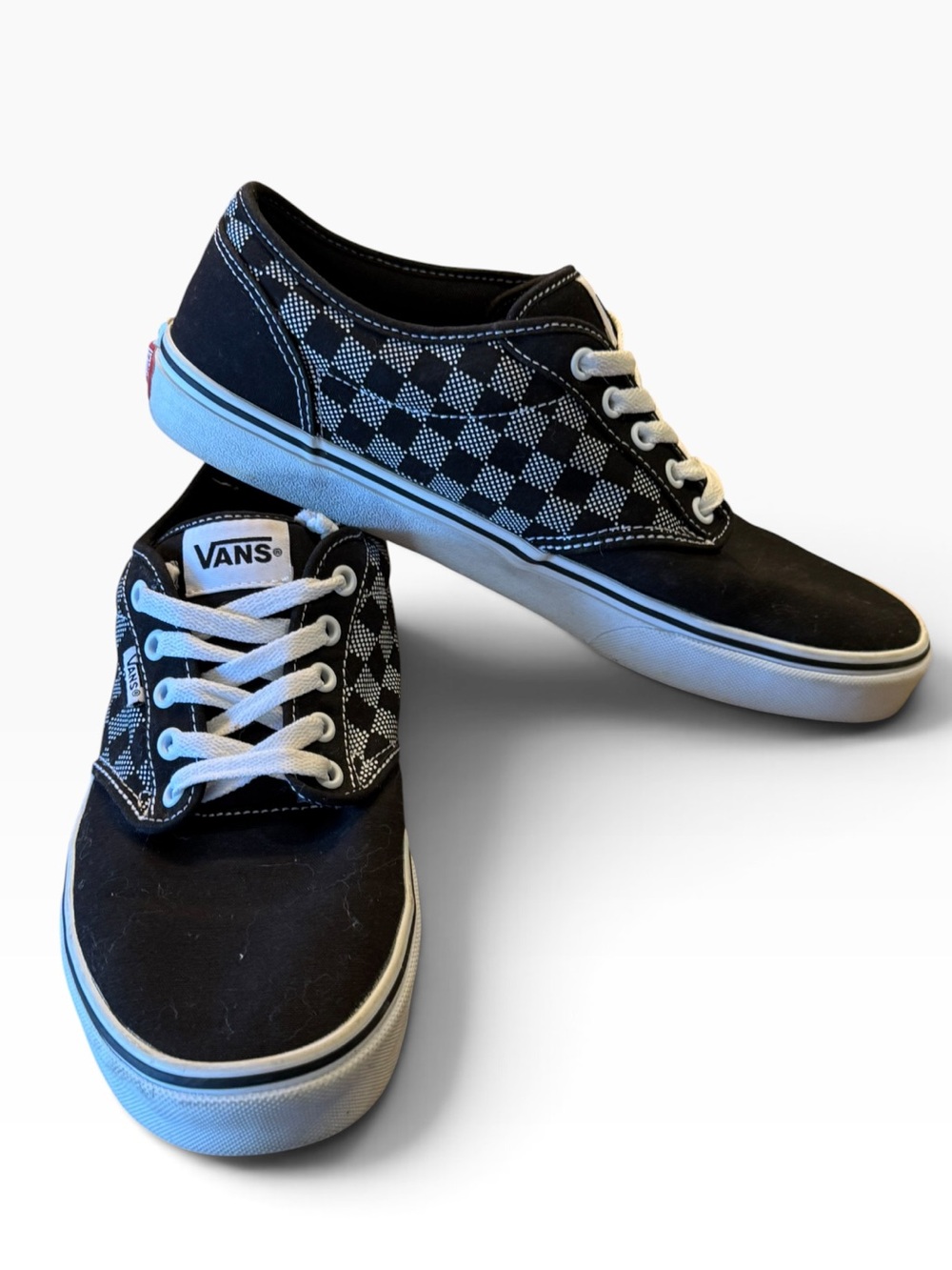 Vans Men’s Size 11 Black & White Checked Lace Up Skater Sneakers